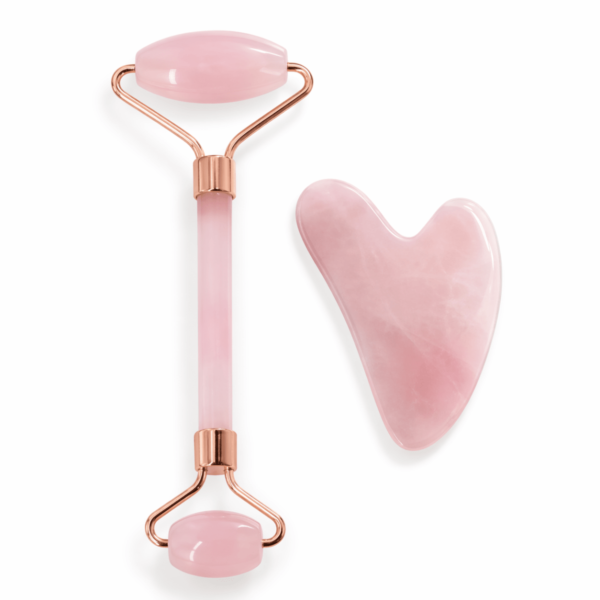 Jade Roller & Rose Quartz Gua Sha Set